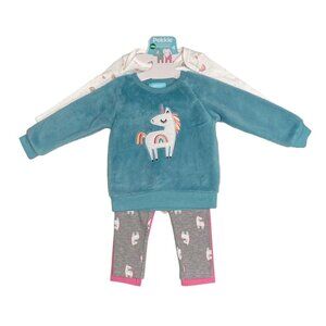 Pekkle Girls’ Unicorn 4-Piece Plush & Cotton Set – Multicolor – 18M
